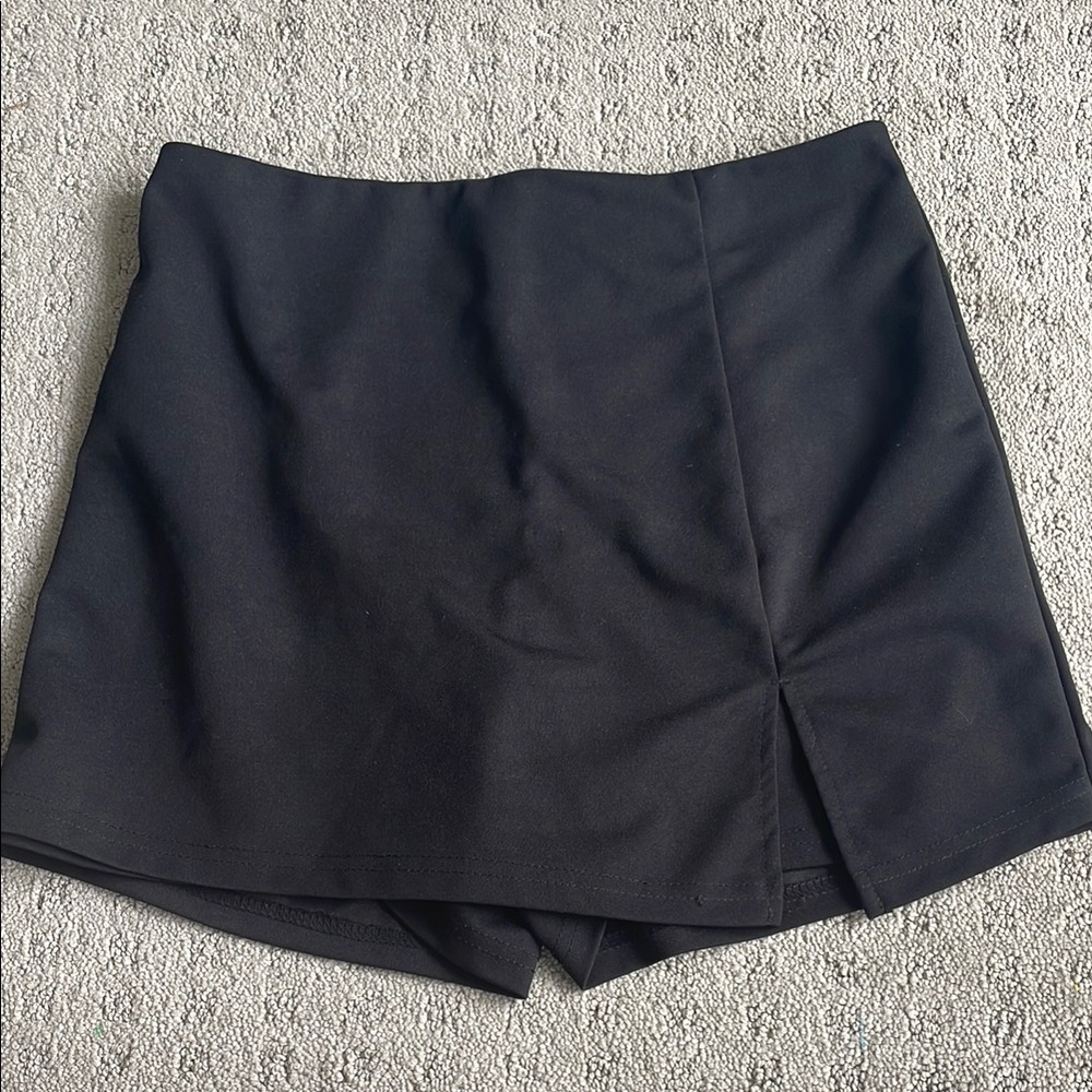 Black Skort with Front Slit